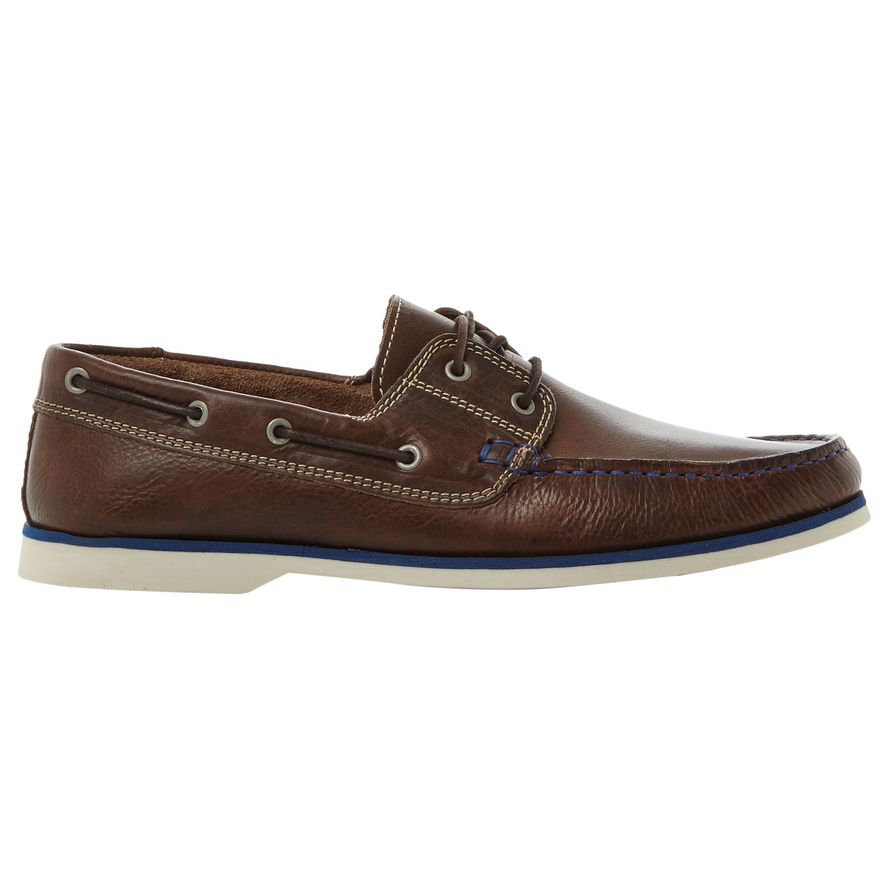 Bertie Battleship Leather Boat Shoes, Brown