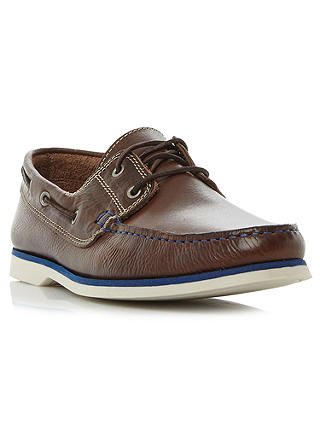 Bertie Battleship Leather Boat Shoes, Brown