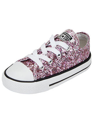 Converse Children's Chuck Taylor All Star Lace Up Shoes, Pink Glitter