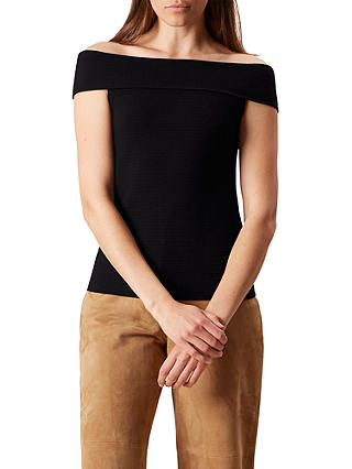 Hobbs May Knitted Top, Black