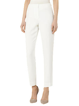Reiss Myla Slim-Leg Tailored Trousers, Off White