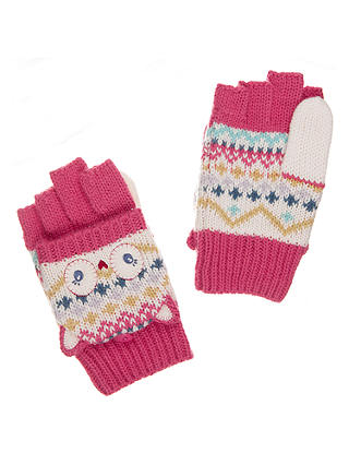 John Lewis & Partners Children's Novelty Own Flip Gloves, Pink