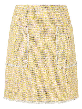 L.K. Bennett Rafia Linton Tweed Skirt, Ochre
