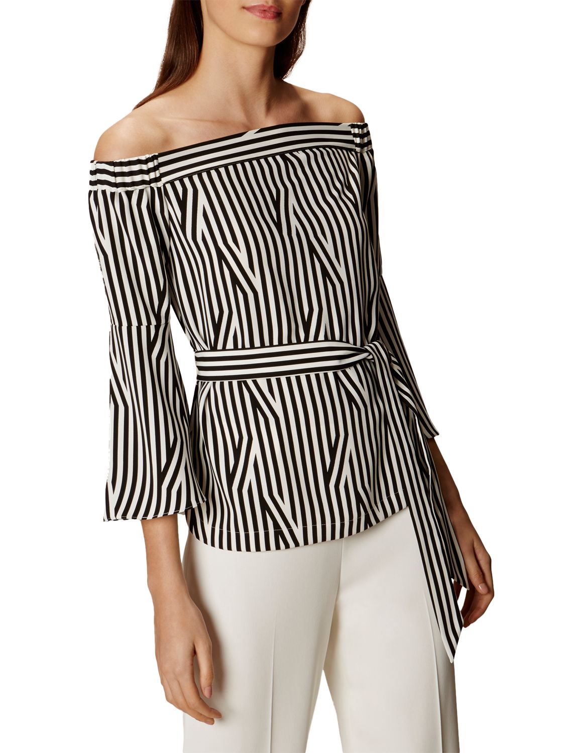 karen millen black and white top