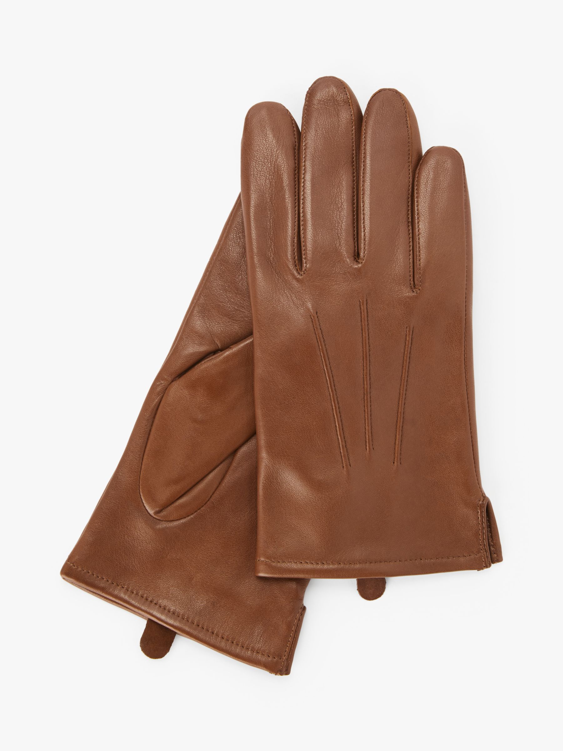 John Lewis & Partners Fleece Lined Leather Gloves at John Lewis & Partners