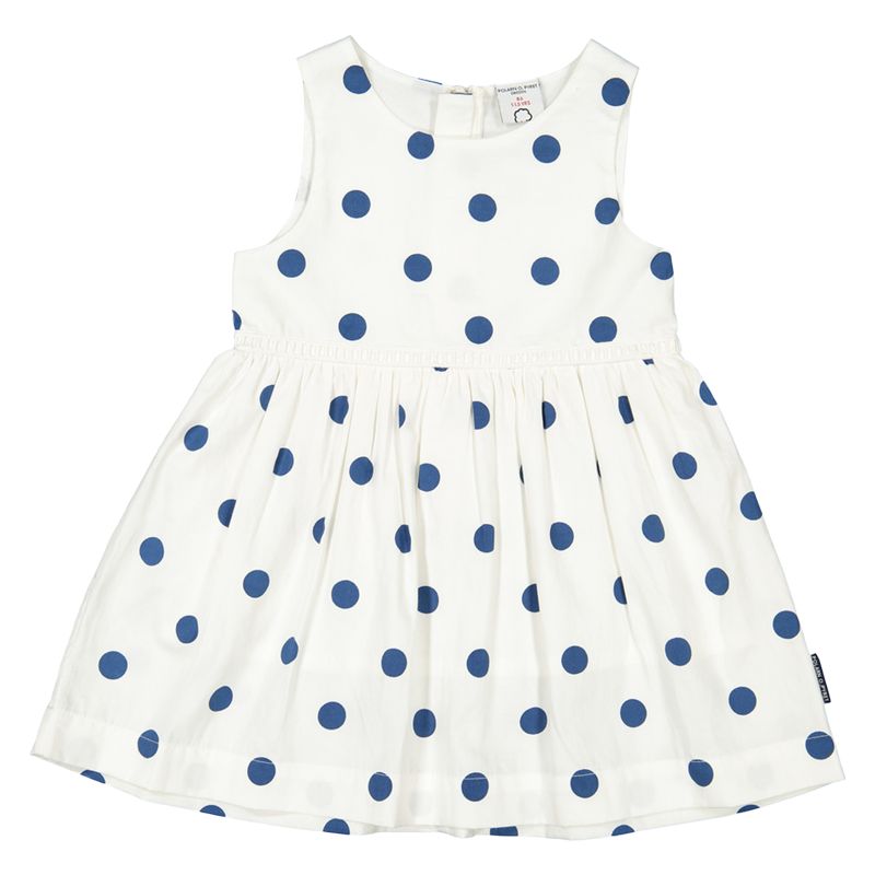 Polarn O. Pyret Baby Polka Dot Dress, White at John Lewis & Partners