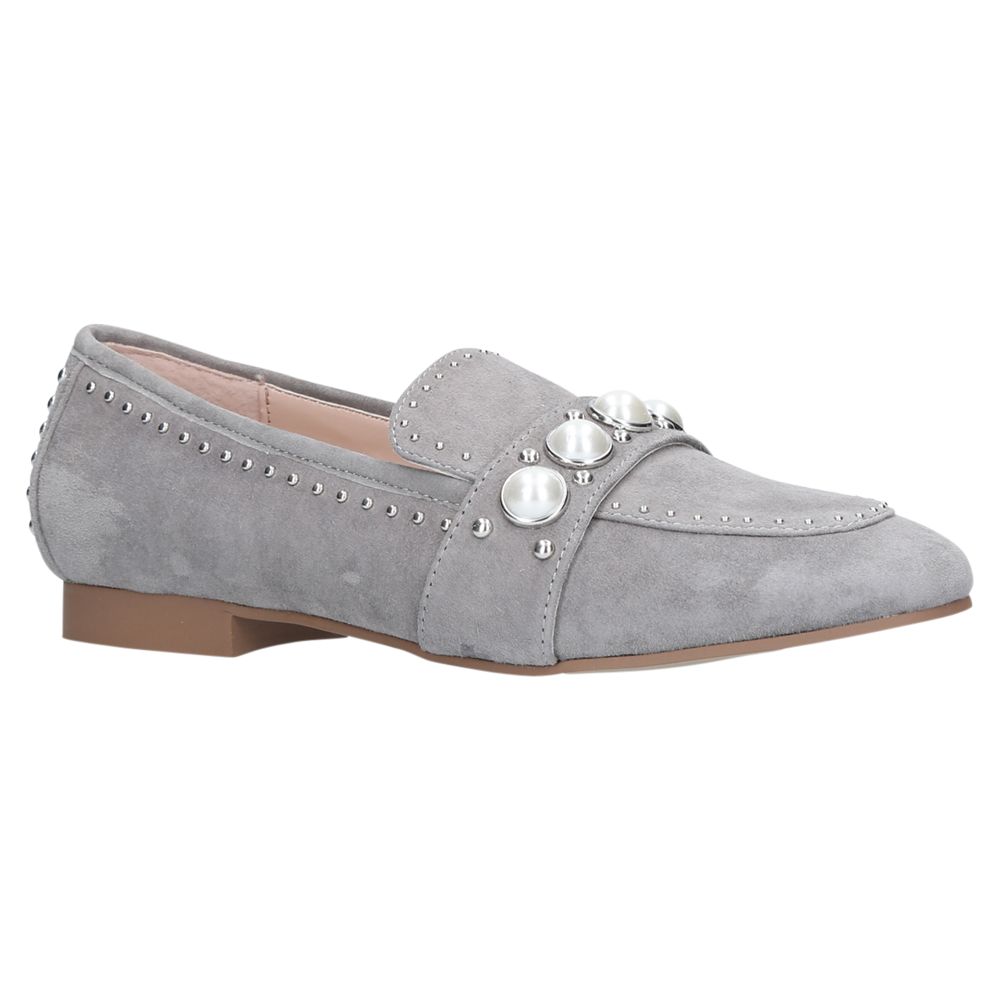 Carvela Leighton Embellished Loafers, Grey