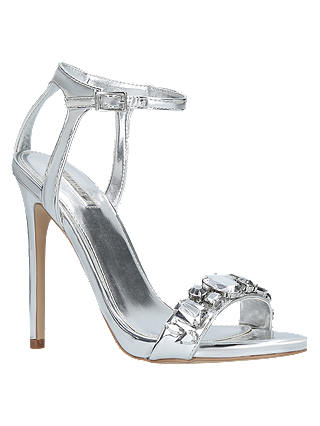 Carvela Gail Occasion Jewelled Stiletto Sandals, Silver
