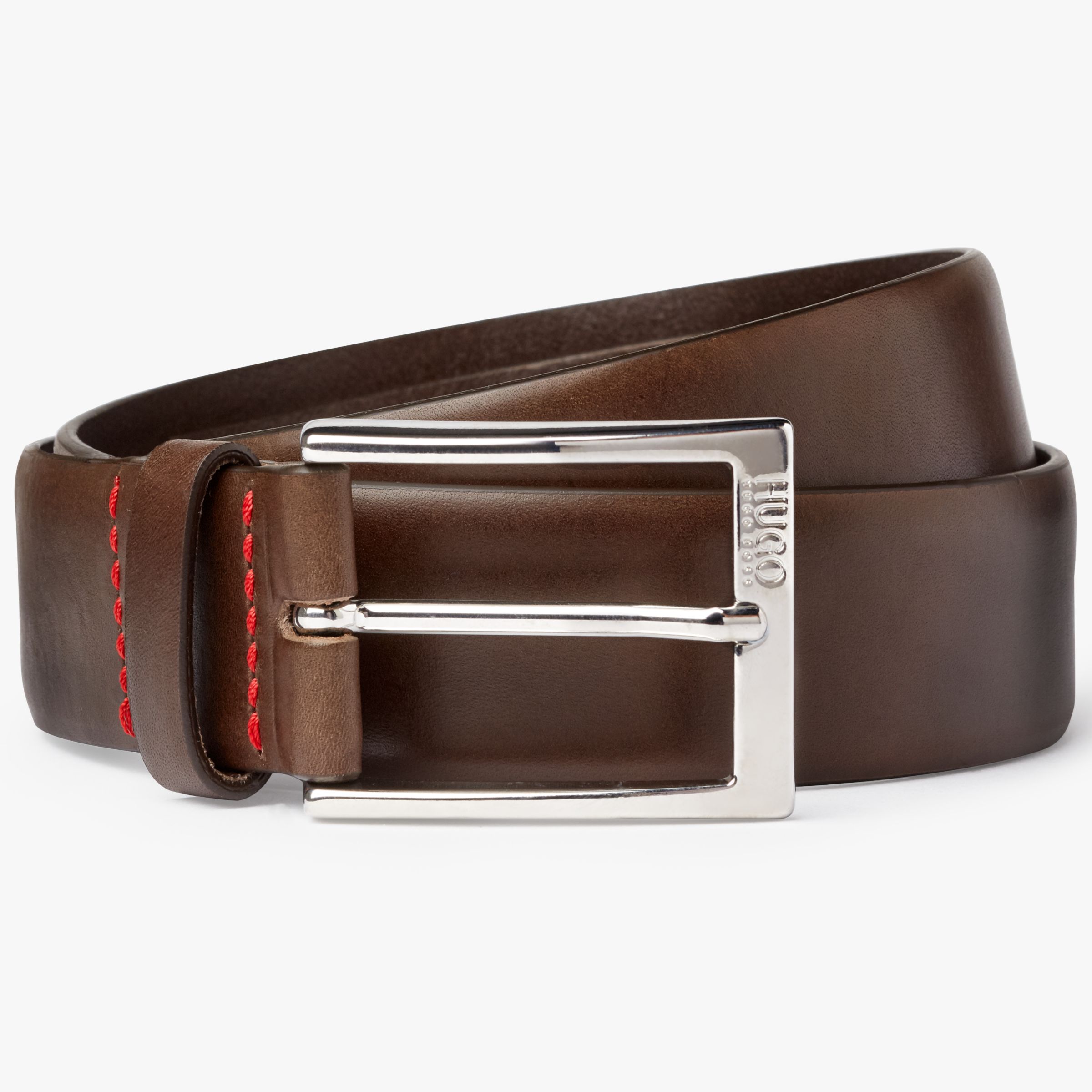 Hugo Boss C-Gerron Leather Belt, Brown 