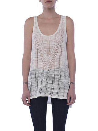 French Connection Klint Stitch Knit Tank Top, Summer White