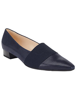 Peter Kaiser Lagos Pointed Toe Court Shoes, Navy Leather