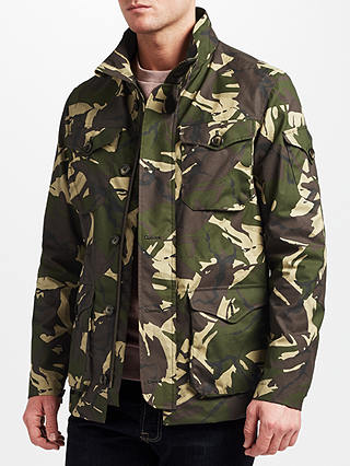 JOHN LEWIS & Co. Made in Manchester Camo Wax Jacket, Green