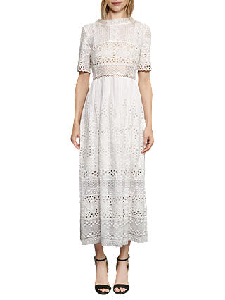 French Connection Hesse Broderie Maxi Dress, Summer White