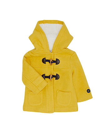 John Lewis Baby Duffle Coat, Yellow