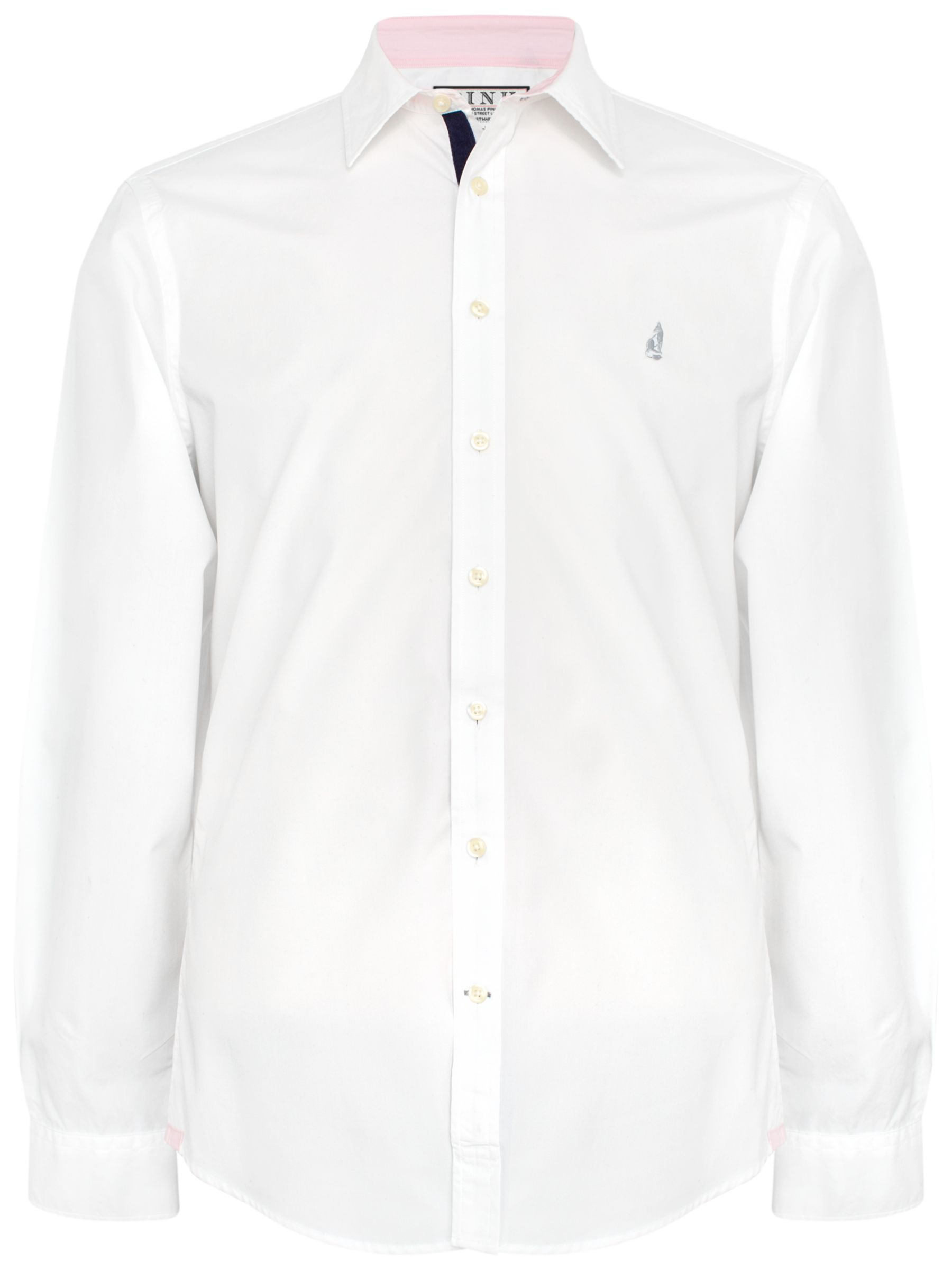 Thomas Pink Snell Plain Classic Fit Shirt, White at John Lewis & Partners