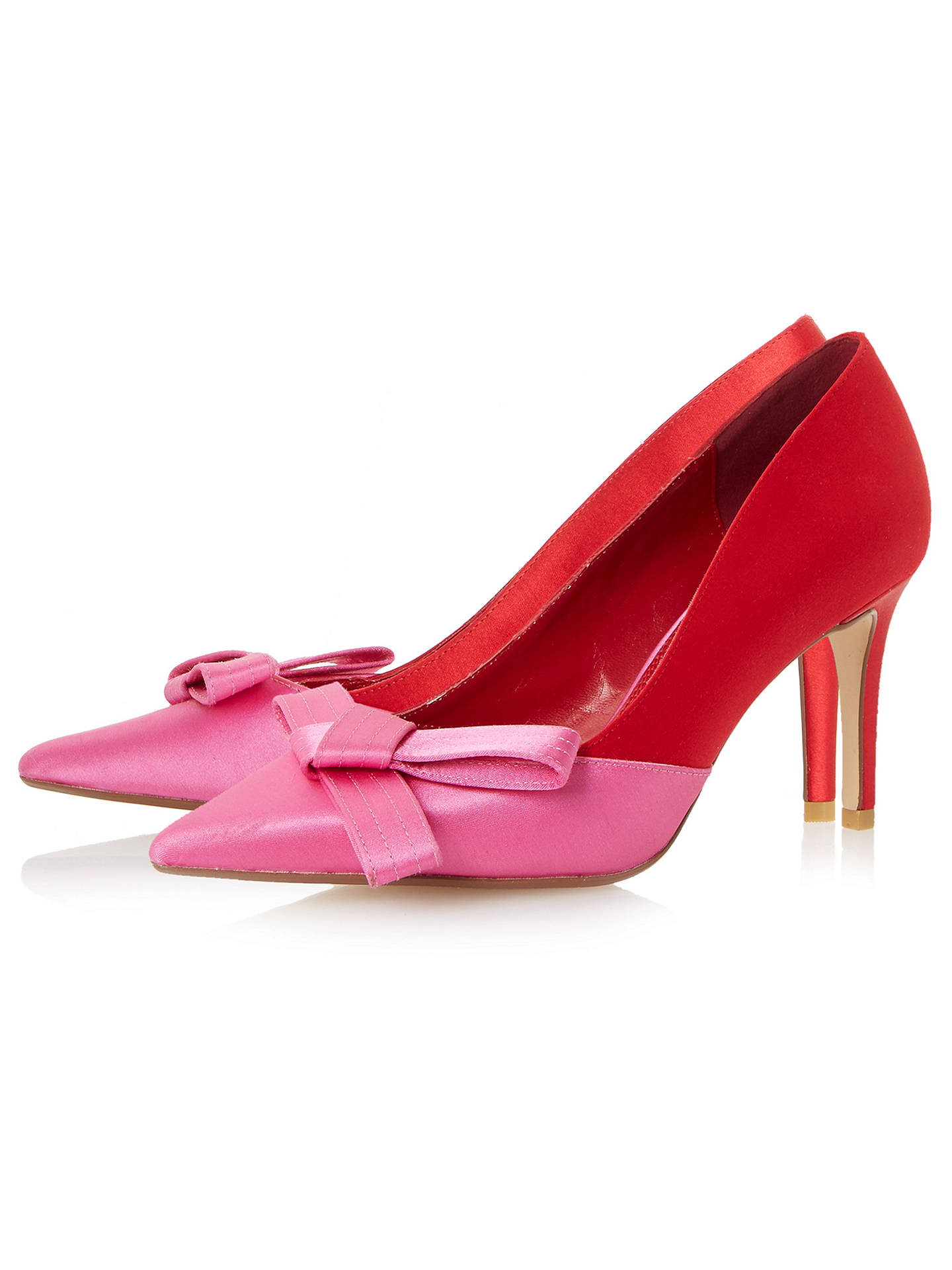 Dune Bowiee Pointed Toe Court Shoes, Red at John Lewis & Partners