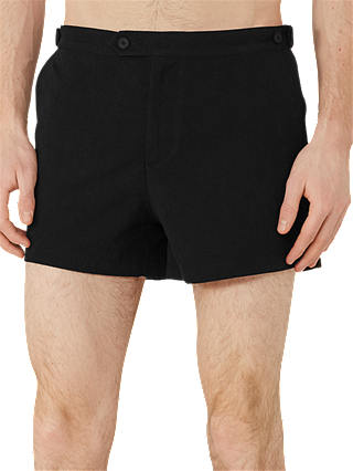 Reiss Napa Adjustable Swim Shorts, Black