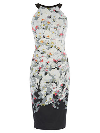 Karen Millen Oriental Pencil Dress, Multi at John Lewis & Partners
