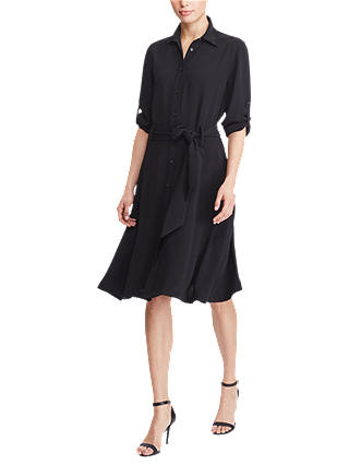Lauren Ralph Lauren Fit And Flare Shirt Dress, Polo Black