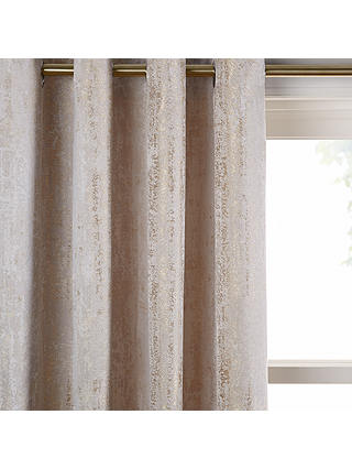 John Lewis & Partners Compton Pair Textured Lined Eyelet Curtains