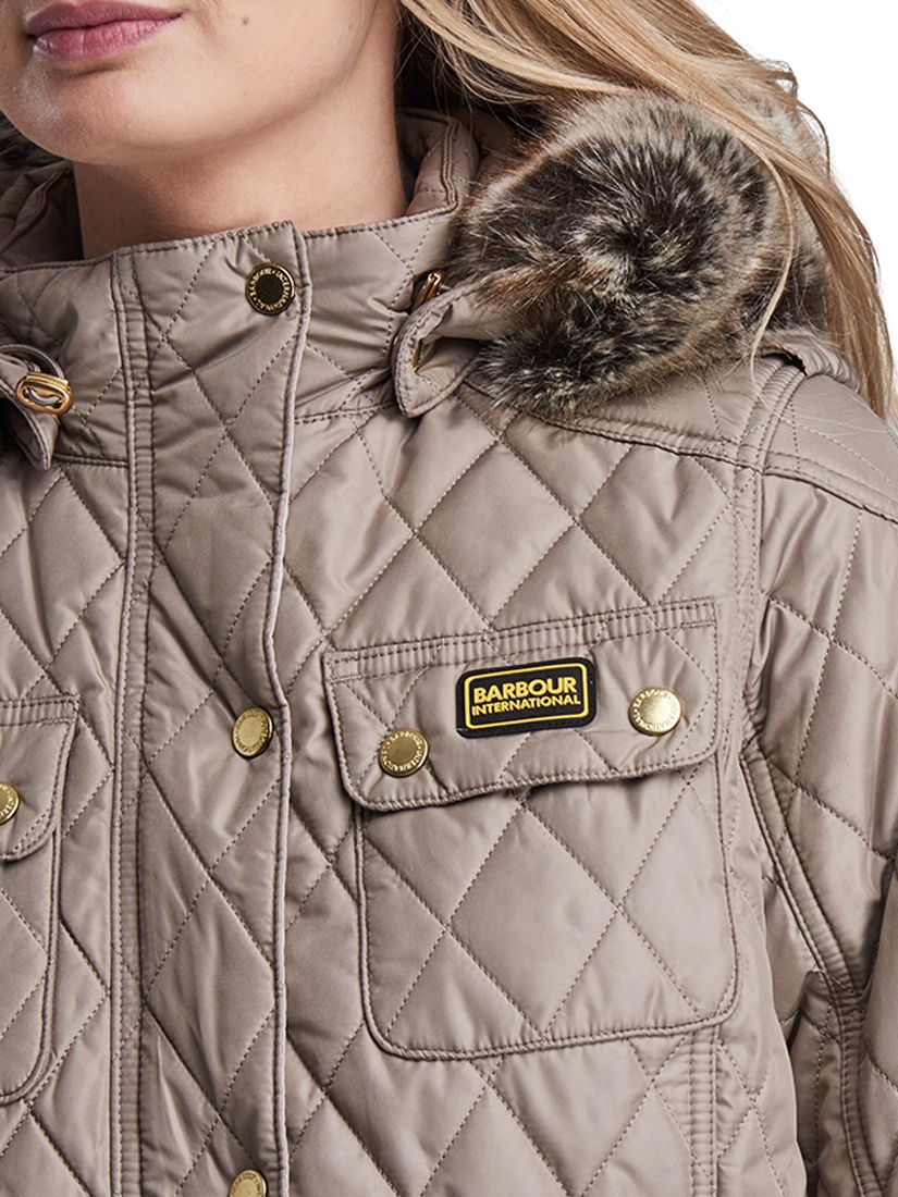 barbour enduro quilted jacket latte