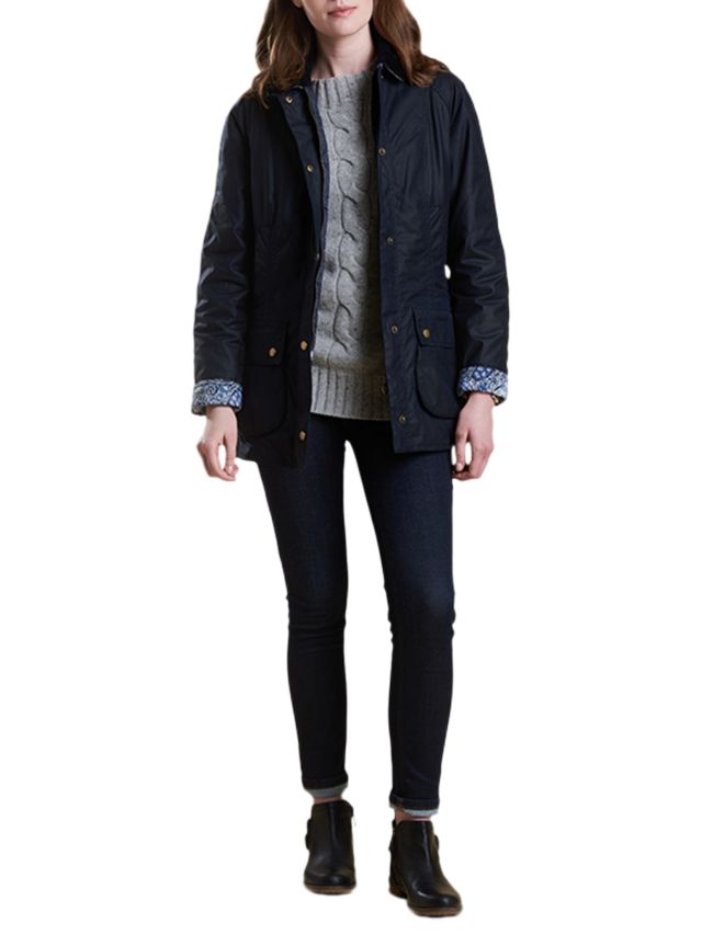 Barbour Abbey Liberty Waxed Jacket, Royal Navy