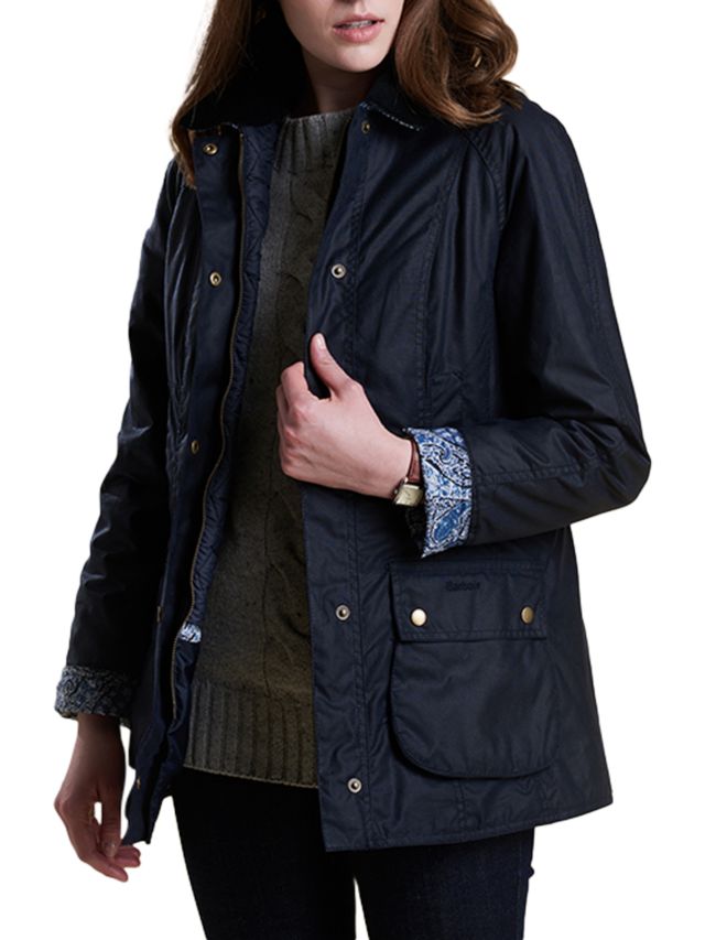 Barbour Abbey Liberty Waxed Jacket, Royal Navy