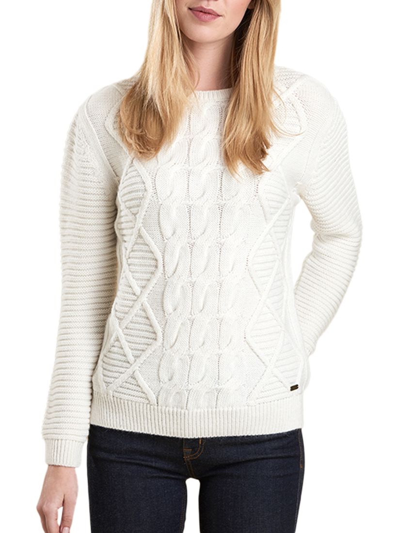 barbour cable knit jumper womens