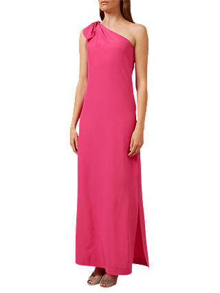 Hobbs Rosalie Silk Maxi Dress, Peony Pink