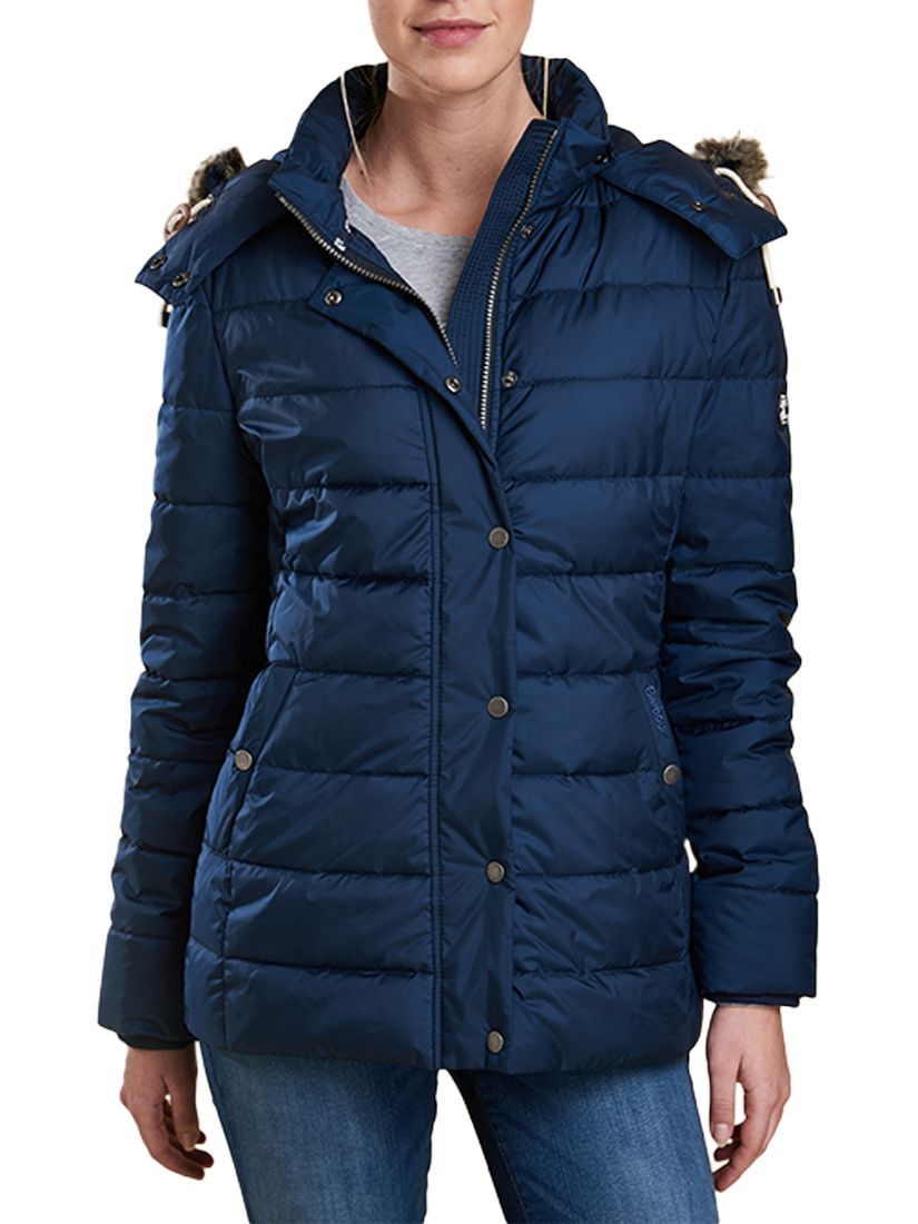 barbour shipper quilted jacket navy