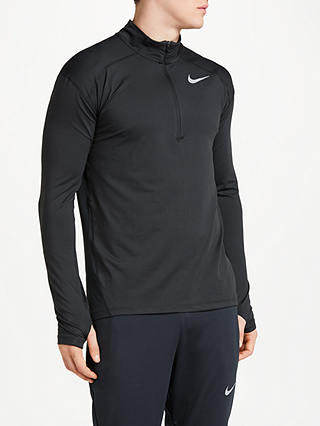 Nike Dry Element Long Sleeve 1/2 Zip Running Top, Black
