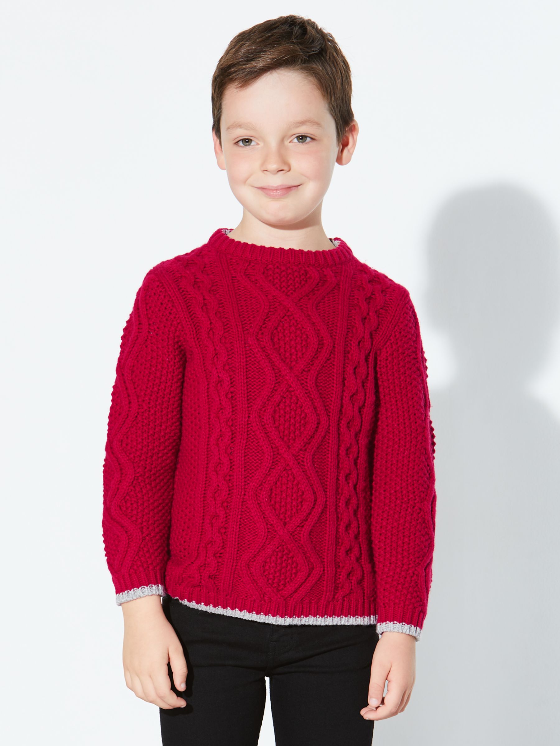John Lewis Boys' Cable Knitted Jumper 