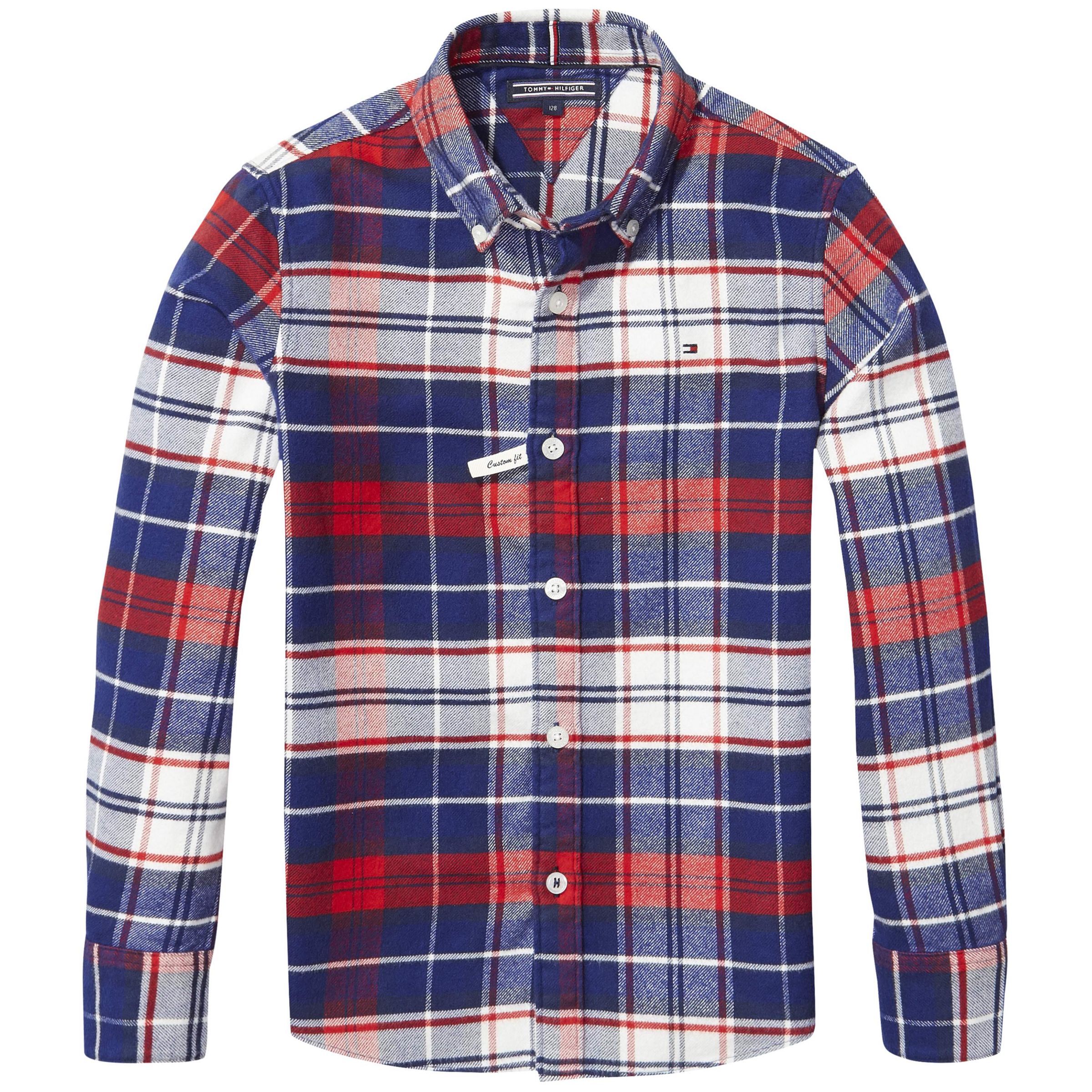 red tommy hilfiger shirt long sleeve