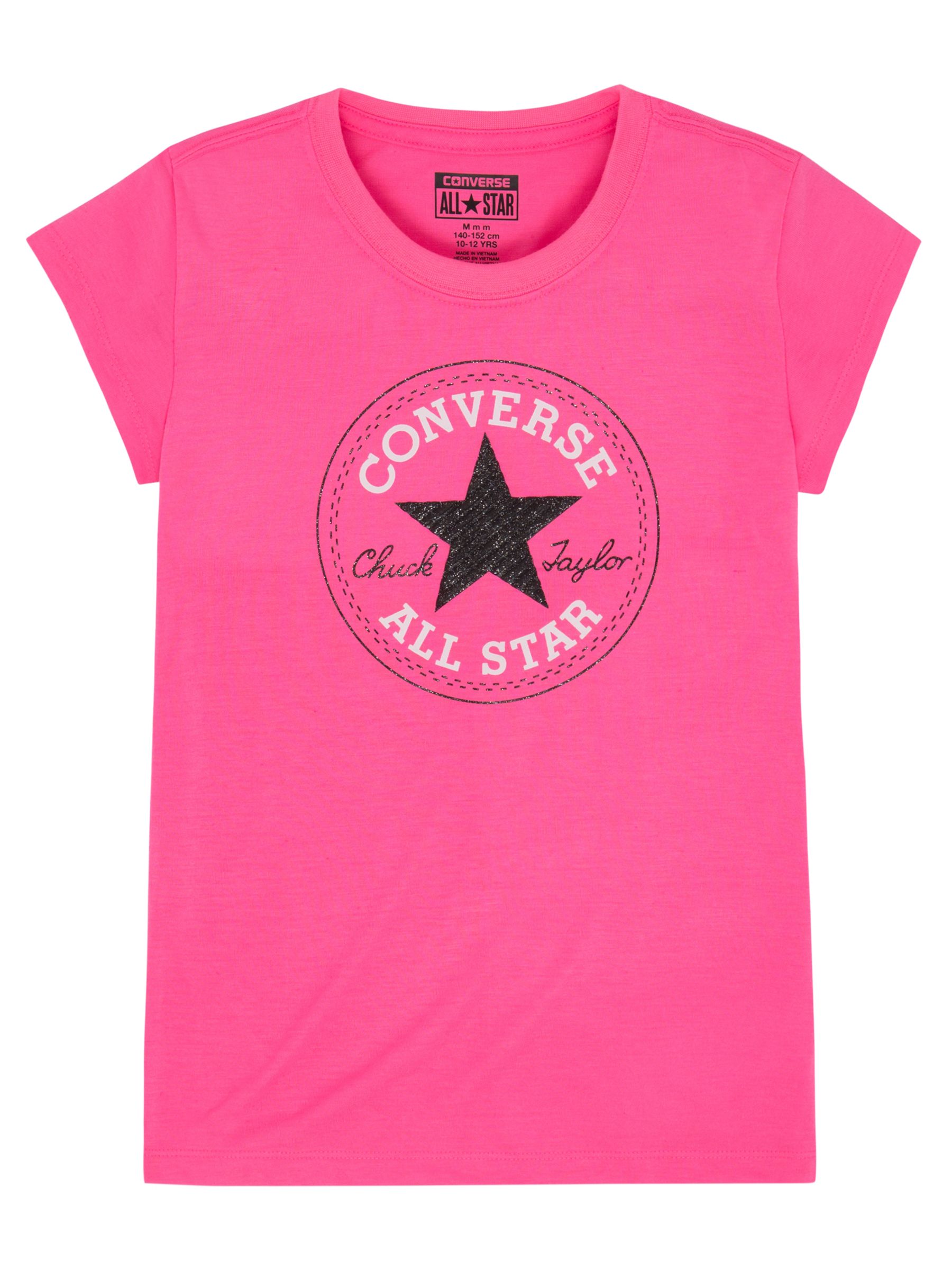 converse all star t shirt pink