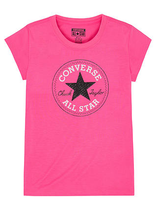 Converse Girls' Chuck Patch T-Shirt, Pink