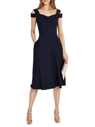 Phase Eight Gillenia Flared Dress, Navy