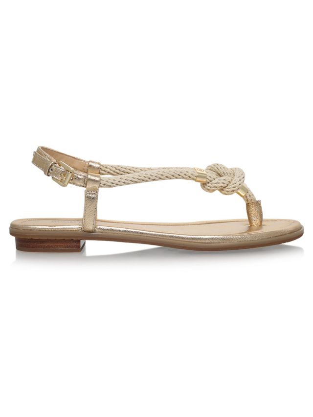 MICHAEL Michael Kors Holly Toe Post Sandals Gold 2