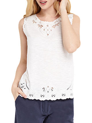 Oasis Broderie Trim Shell Top