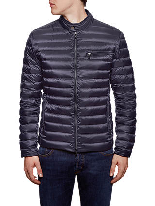 Hackett London Lightweight Down Moto Jacket, Navy