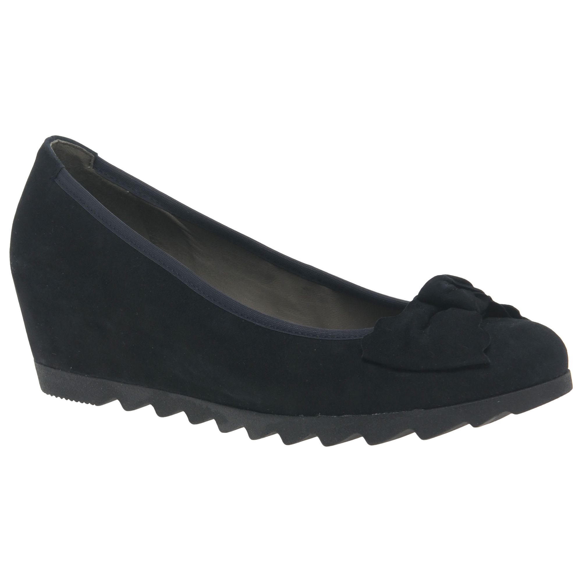 Gabor Gable Wedge Shoes, Pacific Suede at John Lewis Partners