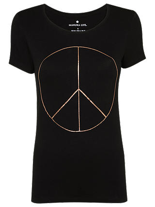 Manuka Peace Out Yoga T-Shirt, Black