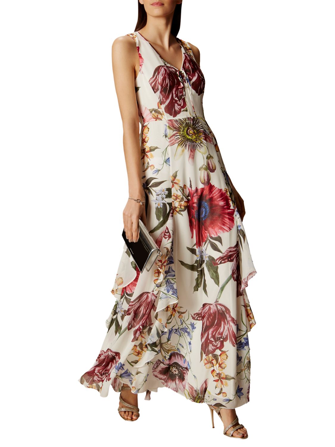 Karen Millen Botanical Bloom Maxi Dress, Multi