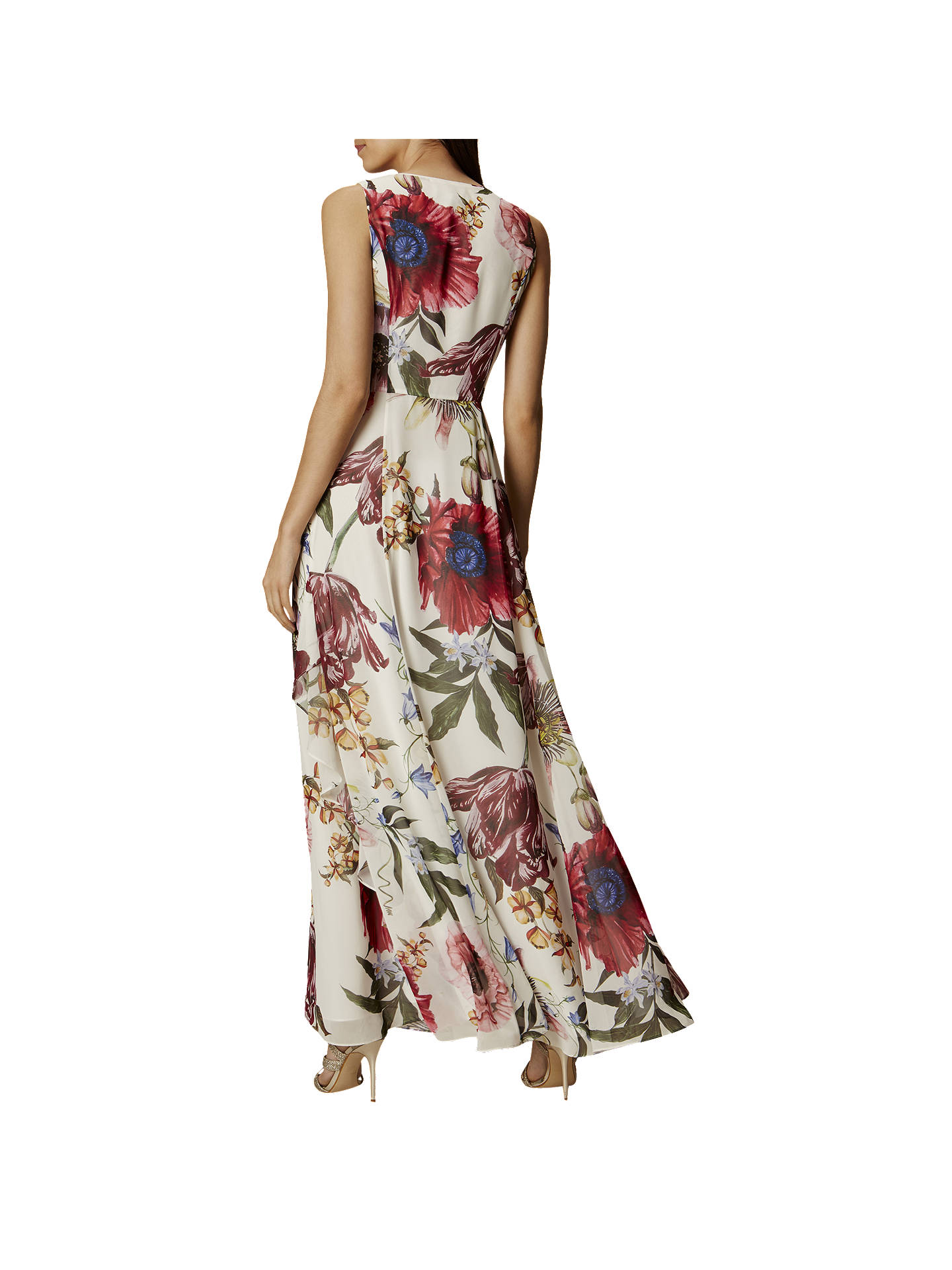 Karen Millen Botanical Bloom Maxi Dress, Multi at John Lewis & Partners