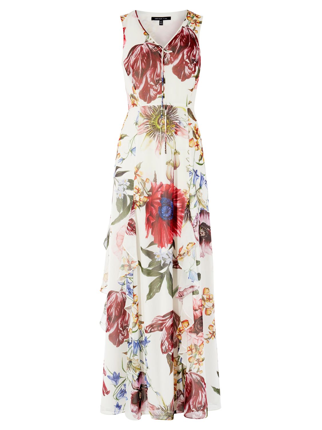 Karen Millen Botanical Bloom Maxi Dress, Multi at John Lewis & Partners