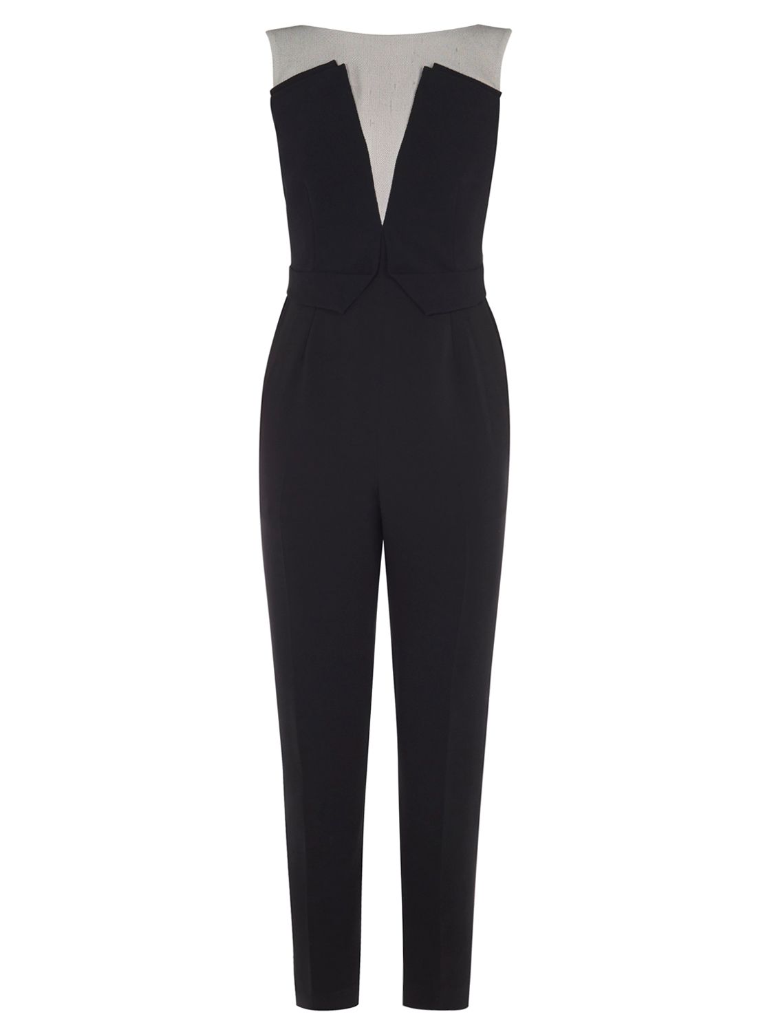 Karen Millen Graphic Panelled Jumpsuit, Black/White