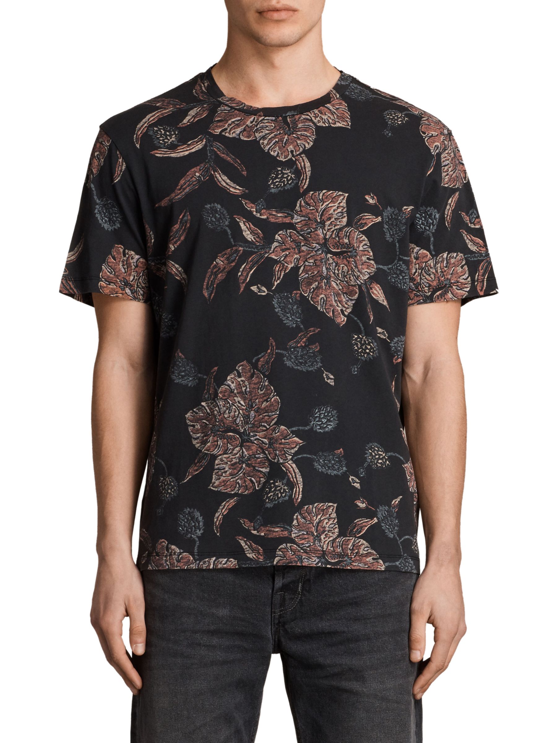 AllSaints Kauai Short Sleeve T-Shirt, Vintage Black