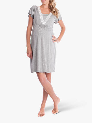 Seraphine Maternity Meadow Nightdress, Grey