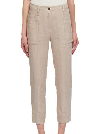 Whistles Relaxed Linen Trousers, Neutral