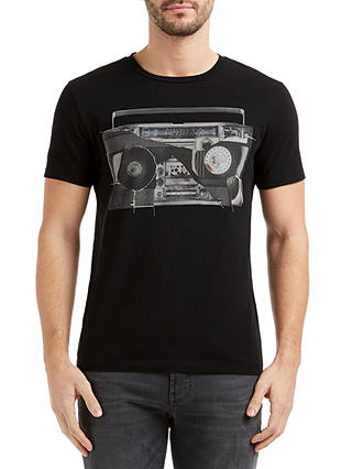 BOSS Orange Turbulence Stereo Print T-Shirt, Black