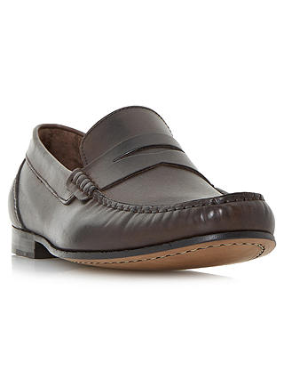 Bertie Primus Leather Penny Loafers, Brown